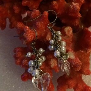 Lucite heart earrings